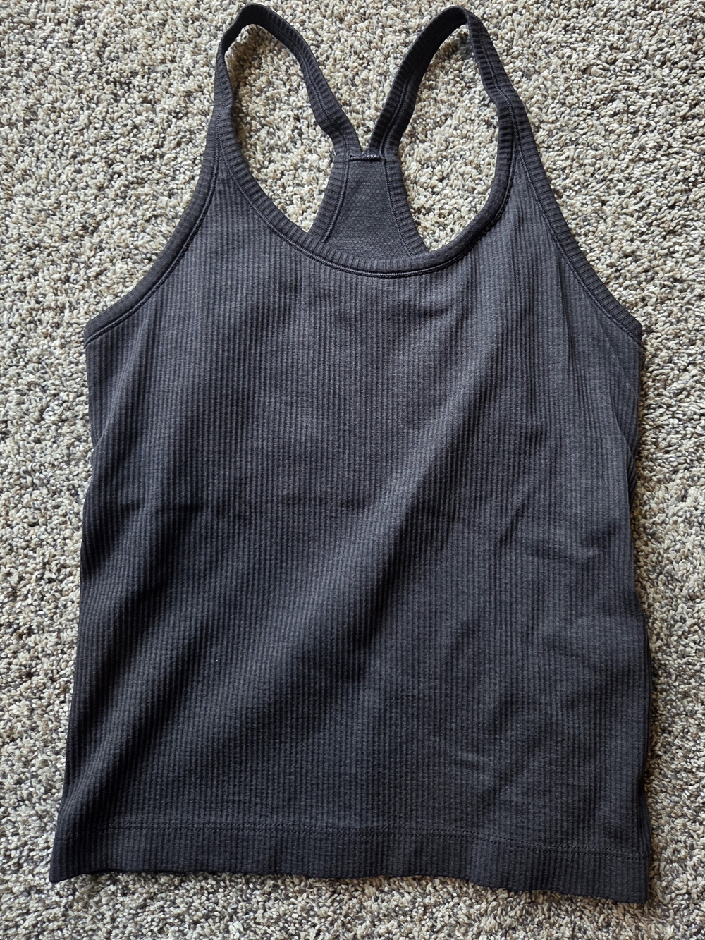 lululemon athletica Black Ribbed Racerback Tank